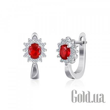 Серьги Серебряные серьги с куб. циркониями