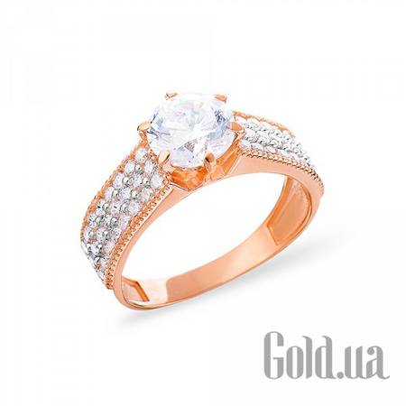 Кольцо Золотое кольцо с куб. циркониями, 18.5