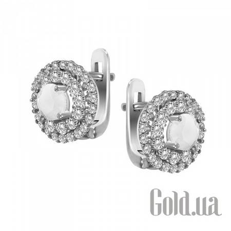 Серьги Серебряные серьги с куб. циркониями