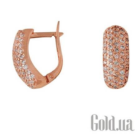 Серьги Золотые серьги с куб. циркониями