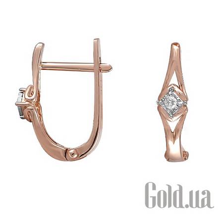 Серьги Золотые серьги с бриллиантами