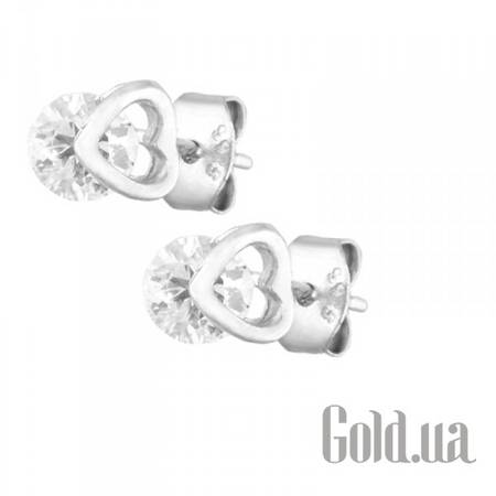 Серьги-гвоздики Серебряные серьги с куб. циркониями