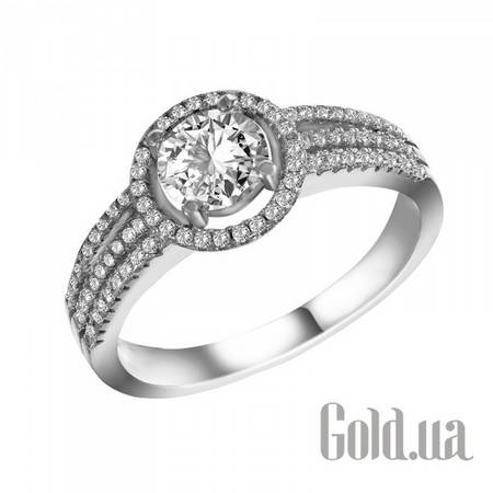 Кольцо Серебряное кольцо с куб. циркониями, 18