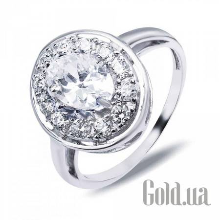 Кольцо Серебряное кольцо с куб. циркониями, 17