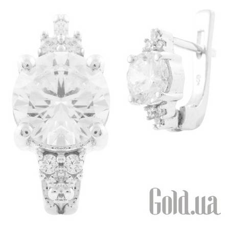 Серьги Серебряные серьги с куб. циркониями