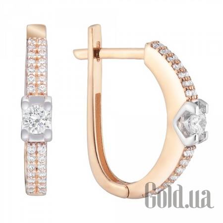 Серьги Золотые серьги с куб. циркониями
