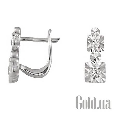 Серьги Золотые серьги с бриллиантами