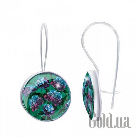 Серьги Серебряные серьги с муранским стеклом