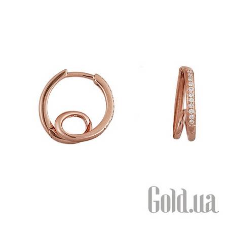 Серьги-кольца Золотые серьги с бриллиантами