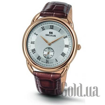 Швейцарские часы 4483.2.1069 pvd-r case, white dial, brown leather