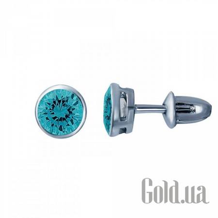 Серьги-гвоздики Серебряные серьги с куб. циркониями