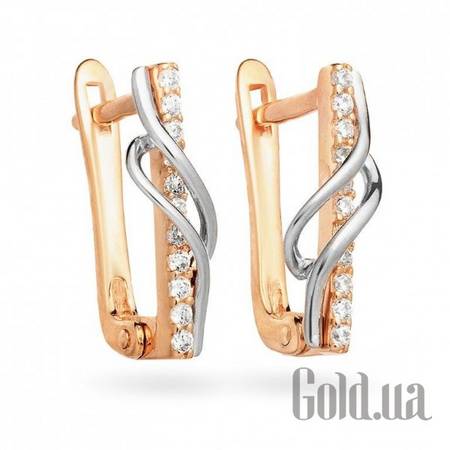 Серьги Золотые серьги с куб. циркониями