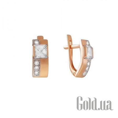 Серьги Золотые серьги с куб. циркониями