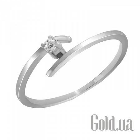 Кольцо Золотое кольцо с бриллиантом, 17.5