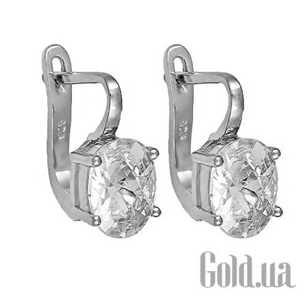Серьги Серебряные серьги с куб. циркониями