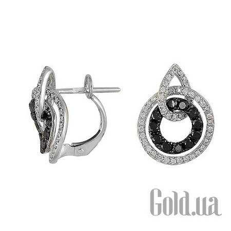 Серьги Золотые серьги с бриллиантами