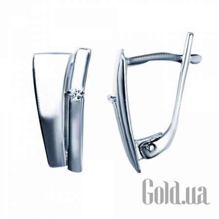 Серьги Серебряные серьги с куб. циркониями