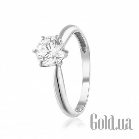 Кольцо Золотое кольцо с цирконием Swarovski Zirconia, 17.5