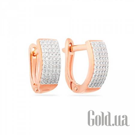 Серьги Золотые серьги с куб. циркониями