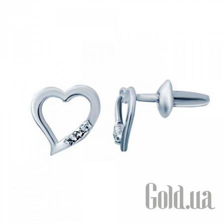 Серьги-гвоздики Серебряные серьги с куб. циркониями