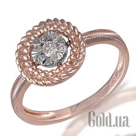 Кольцо Золотое кольцо с бриллиантами, 17.5