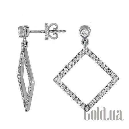 Серьги с подвесками Золотые серьги с бриллиантами