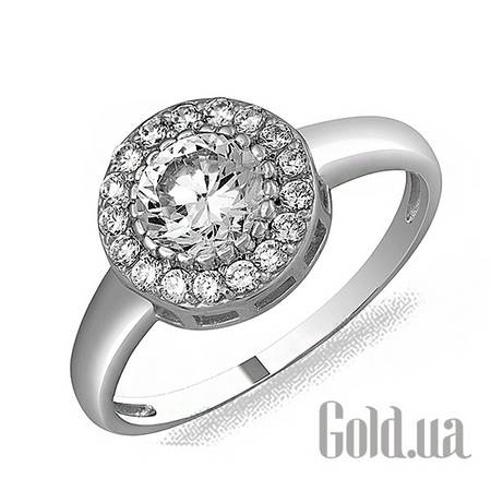 Кольцо Золотое кольцо с куб. циркониями, 18