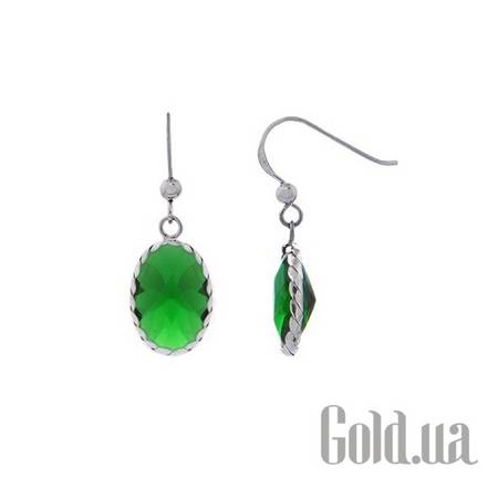 Серьги с подвесками Серебряные серьги с куб. циркониями