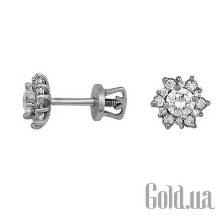 Серьги-гвоздики Золотые серьги с бриллиантами