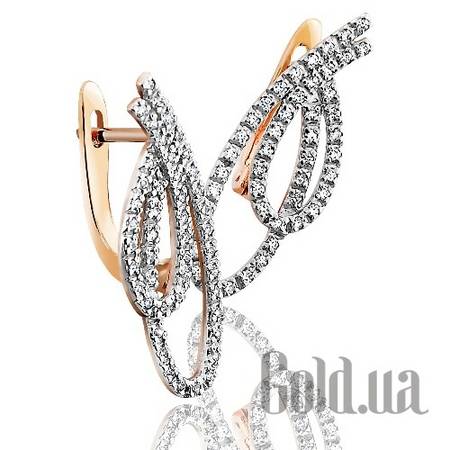 Серьги Золотые серьги с куб. циркониями