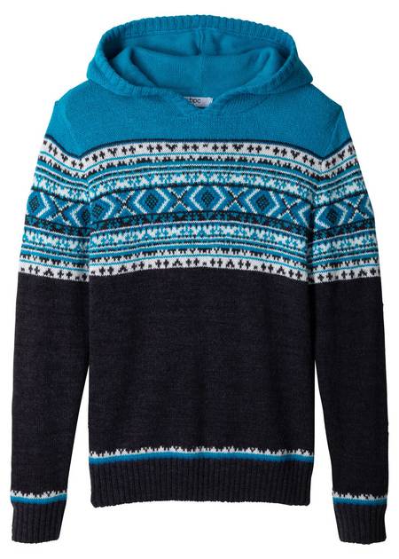 Пуловер с капюшоном