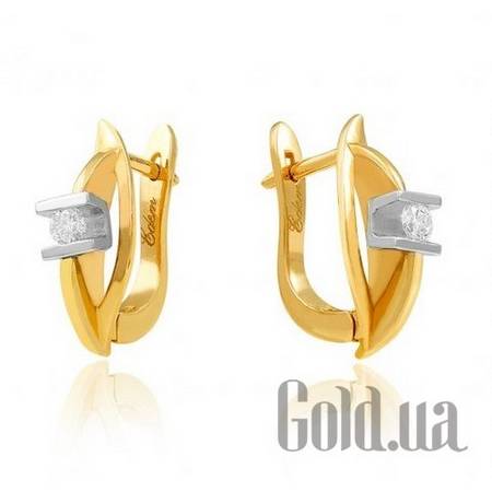 Серьги Золотые серьги с бриллиантами