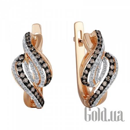 Серьги Золотые серьги с бриллиантами