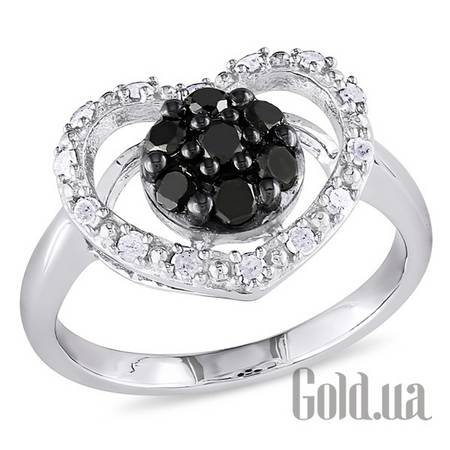 Кольцо Серебряное кольцо с бриллиантами, 16.5