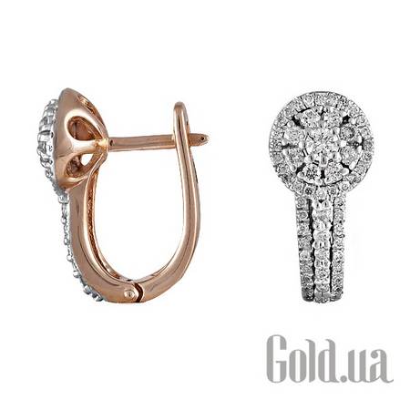 Серьги Золотые серьги с бриллиантами