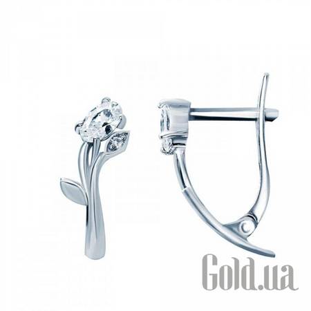 Серьги Серебряные серьги с куб. циркониями