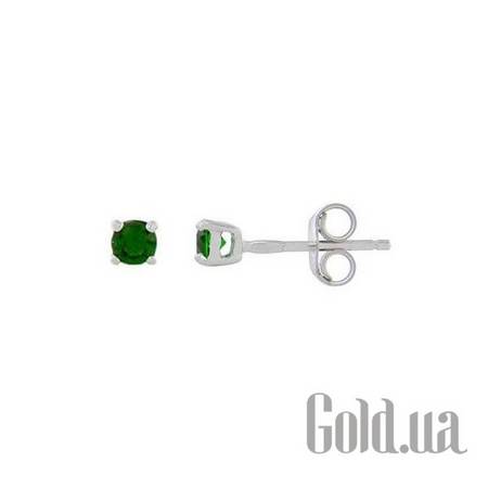 Серьги-гвоздики Серебряные серьги с куб. циркониями