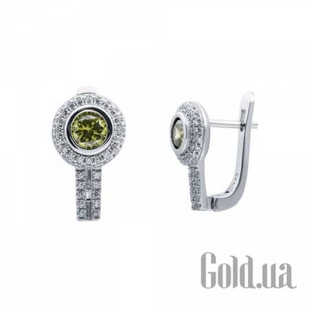 Серьги Серебряные серьги с куб. циркониями