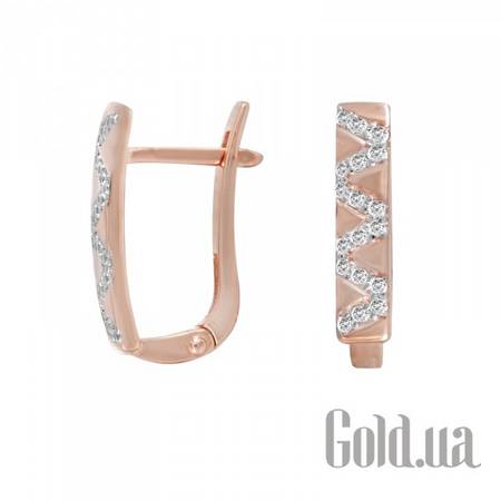 Серьги Золотые серьги с куб.циркониями