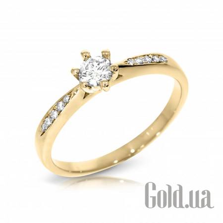 Кольцо Золотое кольцо с бриллиантами, 17.5