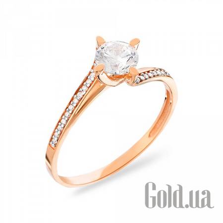 Кольцо Золотое кольцо с куб. циркониями, 17.5