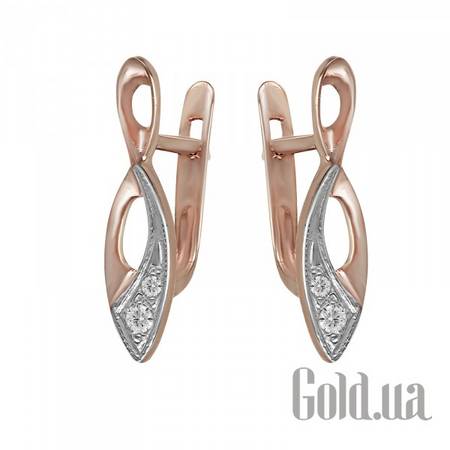 Серьги Золотые серьги с кубическим цирконием