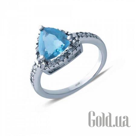 Женские кольца Женское серебряное кольцо с куб. циркониями, 17