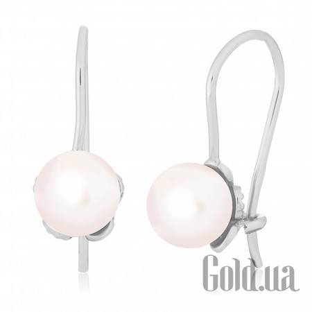 Серьги Серебряные серьги  с жемчугом