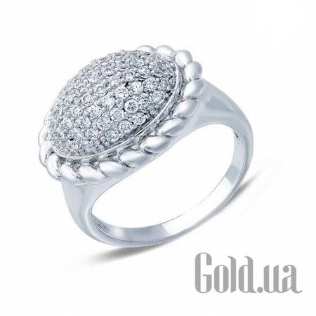 Женские кольца Женское серебряное кольцо с  куб. циркониями, 18