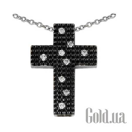Колье Золотой крестик с бриллиантами и цепочкой