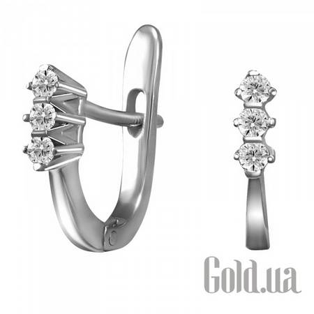 Серьги Золотые серьги с бриллиантами