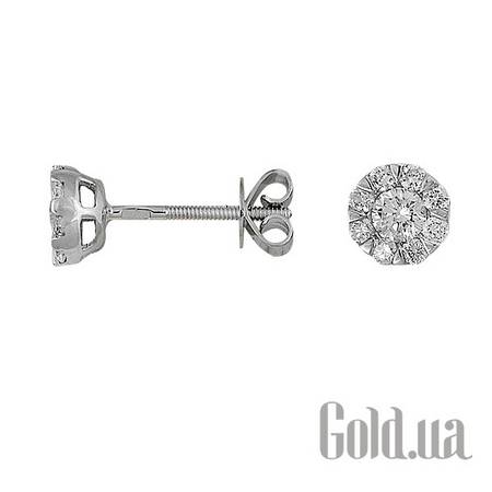 Серьги-гвоздики Золотые серьги с бриллиантами