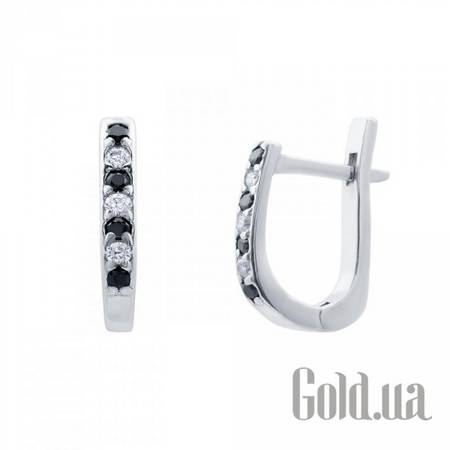 Серьги Серебряные серьги с куб. циркониями