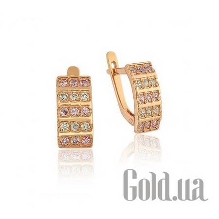 Серьги Золотые серьги с куб. циркониями